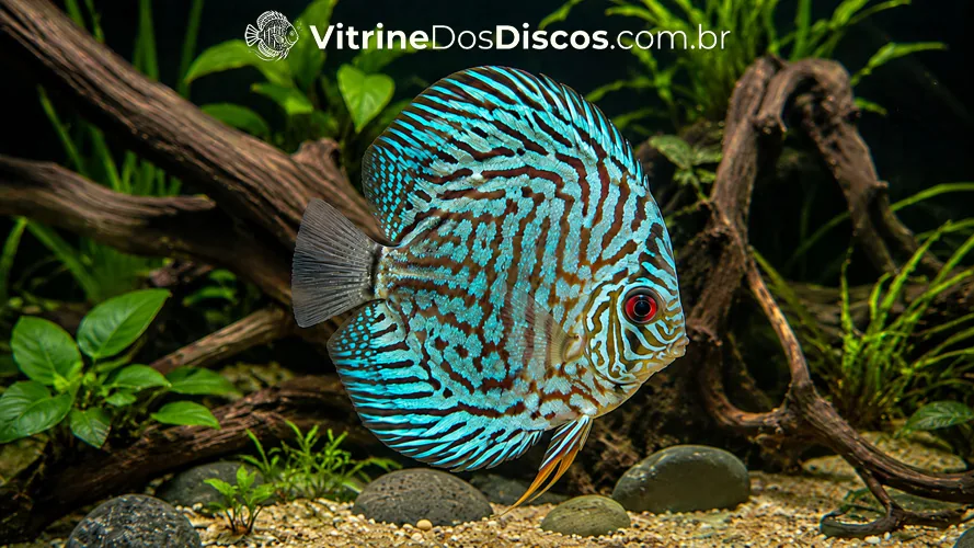 Imagem de Acará-Disco Blue Tiger Turquoise